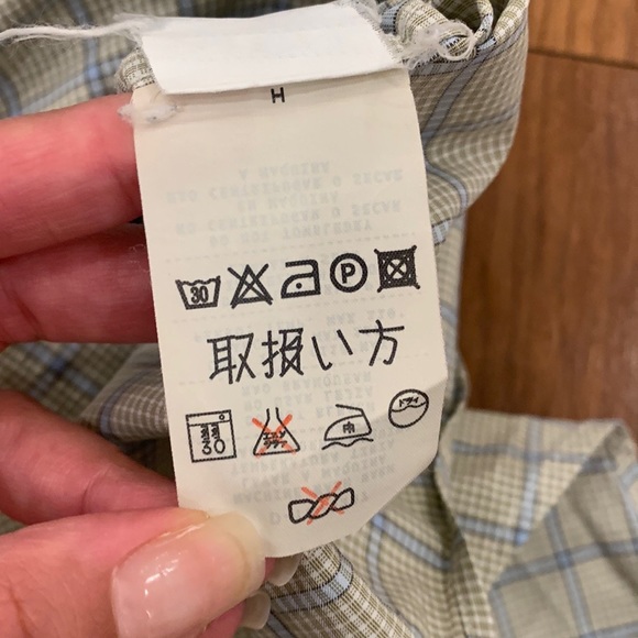 Ermenegildo Zegna Beige Blue Checked Button Up Shirt - Picture 11 of 13